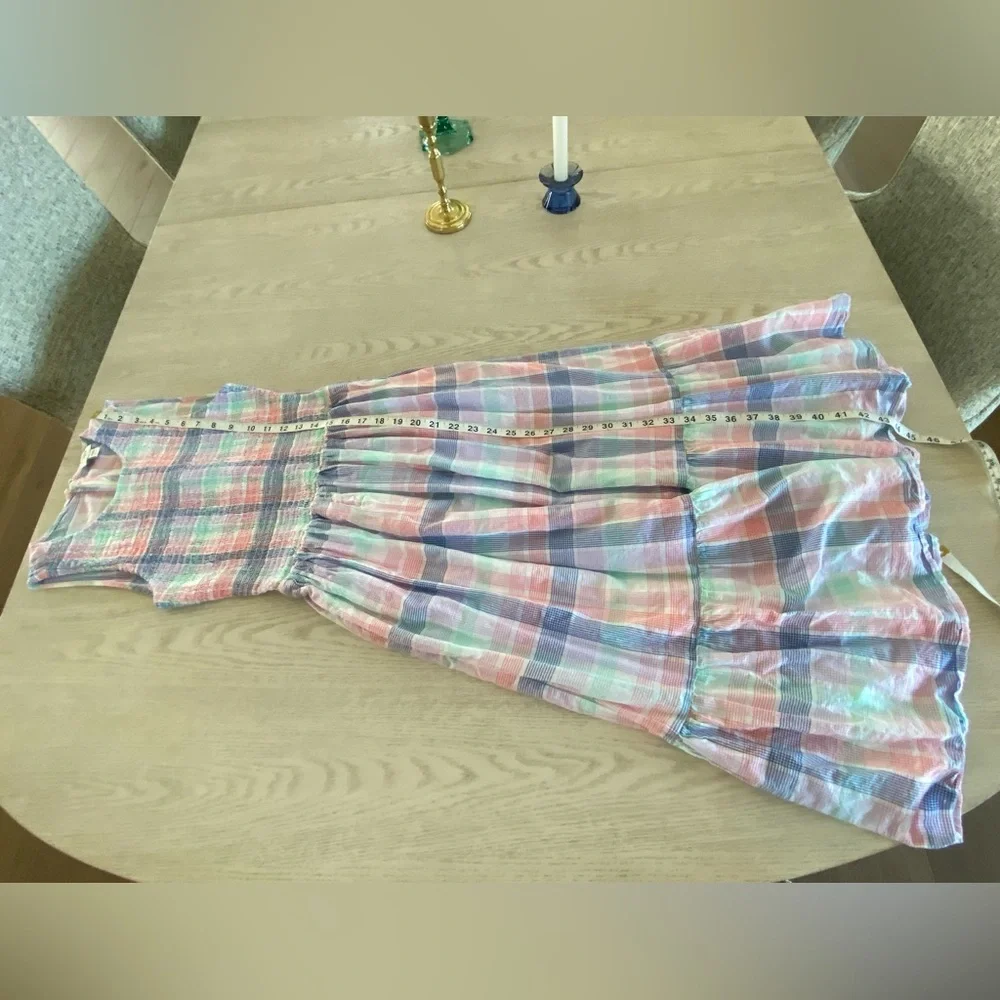 J Crew pastel plaid midi dress, size XXS - Picture 13 of 14
